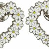 Ficsowy Ficsowy White Daisy Enamel Pins Cute Heart Shape Daisy Brooch Pins Badges Brooches Lapel Pins For Backpack Jacket Fashion Decoration Gifts For Friends Online