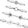 DIVINA VITAE 4 Pcs Vintage Dress Clips Back Cinch, Metal Waist Cincher Clip Silver Sweater Shawl Cinch Shirt Clip Retro Cardigan Clips For Women Girls, 4 Styles Wholesale