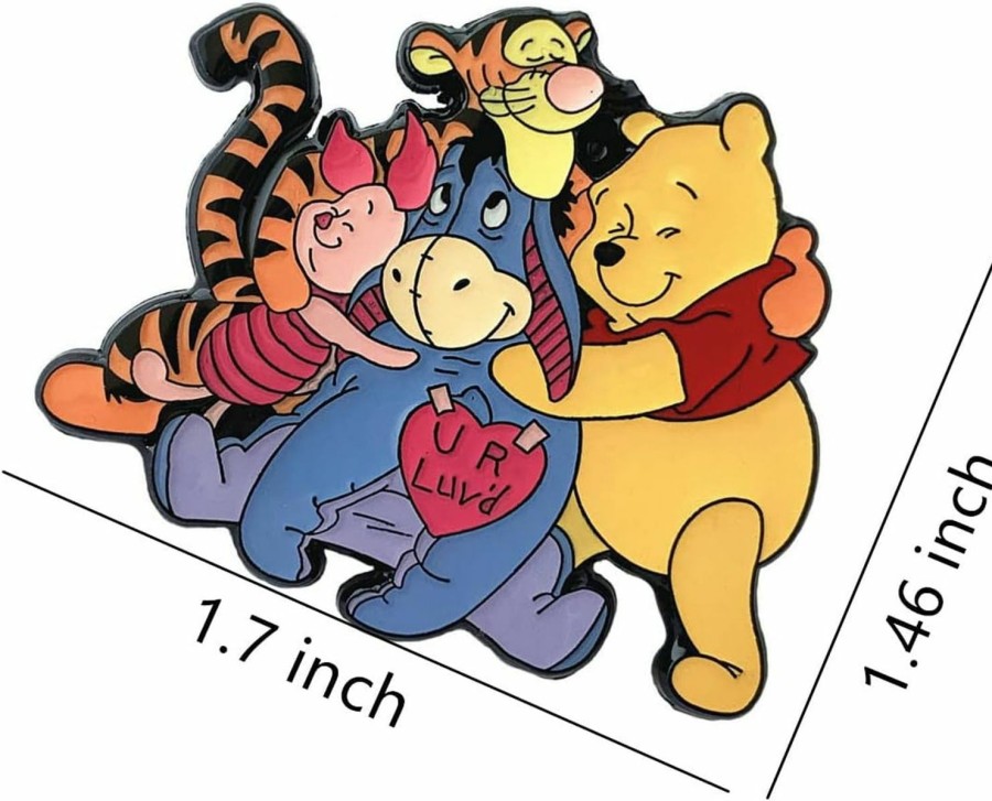 Twin Six Anime Cartoon Winnie Pooh Eeyor Pins, Cosplay Environmental Zinc Alloy Metal Breastpin, Gifts For Women And Girls Wholesale