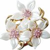 Merdia Merdia Brooch Pin For Women And Girls Stylish Flowers Brooch With Created Crystal 17.6G Wholesale