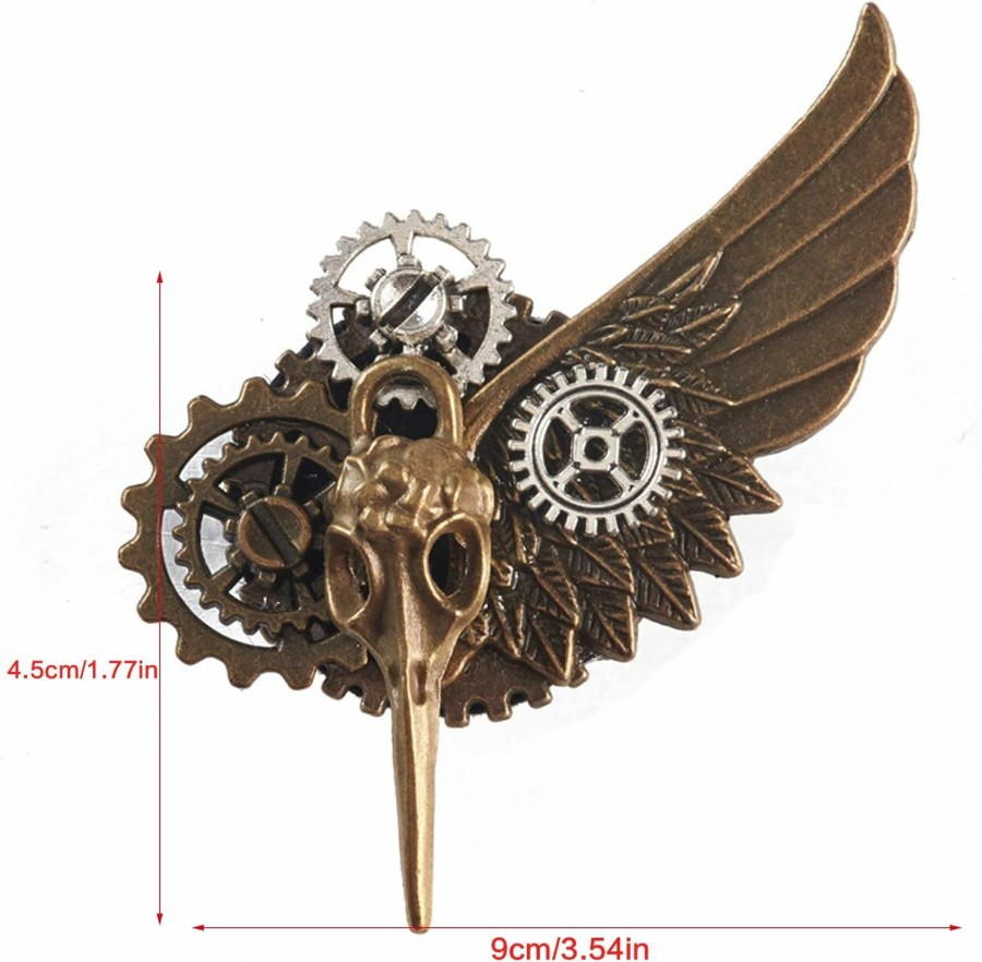 Youngy Steampunk Brooches Steampunk Badge Pin Steampunk Retro Gear Brooch Gothic Brooch Pin For Women Steampunk Lapel Pin Gear Brooch Clearance