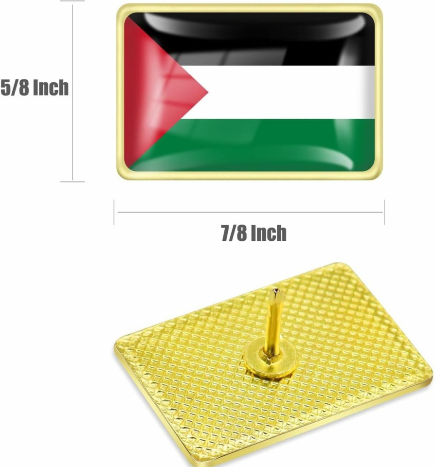 MIDLE 12/24/50/100Pcs Official Palestine Flag Lapel Pins Bulk - Metal Palestinian National Lapel Pin Hot