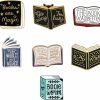 GFLPO 7 Pieces Book Pins Cartoon Books Enamel Pins Book Lovers Gifts Book Badges Books Brooches Decorative Lapel Pins For Backpacks Clothing Bags Jackets Learning Gifts For Teacher Student Book Lovers New