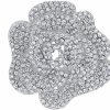 MEEDOZ Meedoz White Gold/Rose Gold Plated Women'S Crystal Rhinestone Rose Flower Shape Brooch Pins For Women Lady Wholesale