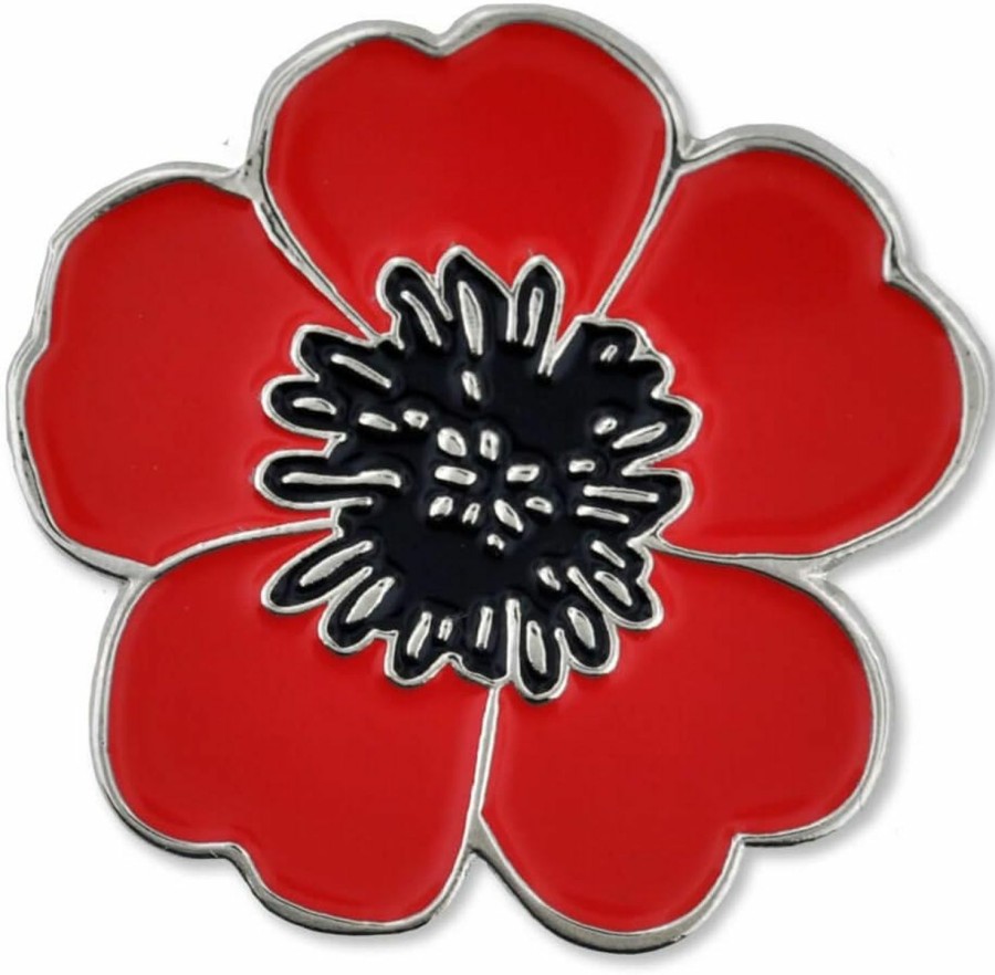 PinMart Pinmart Poppy Flower Remembrance Memorial Day Enamel Lapel Pin Best