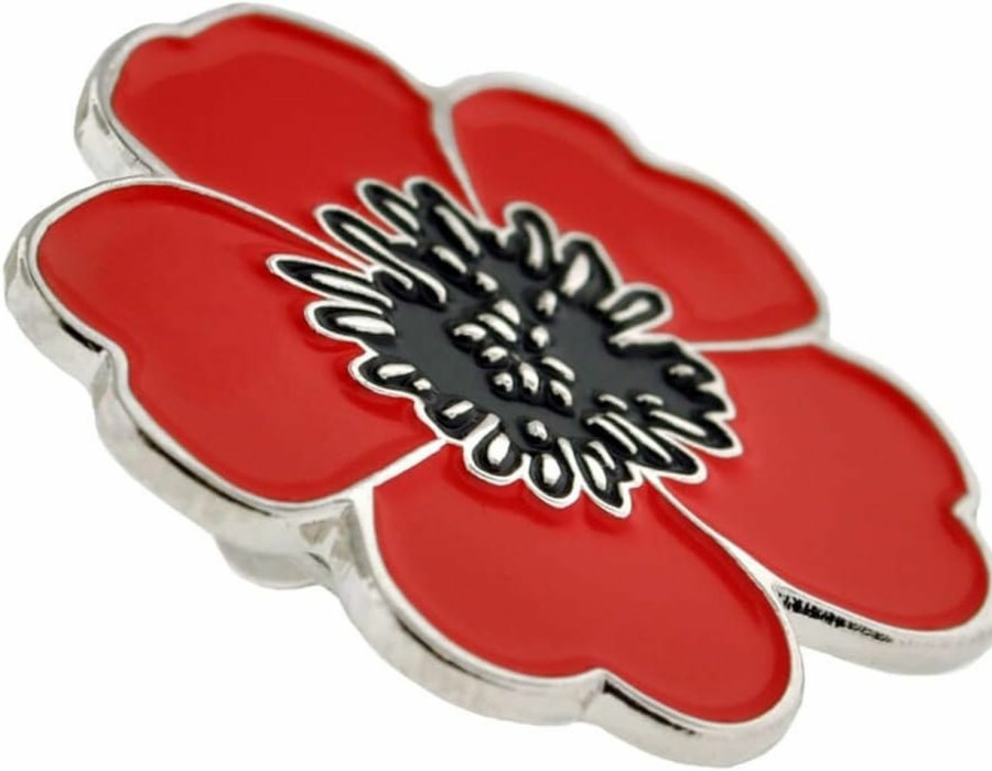 PinMart Pinmart Poppy Flower Remembrance Memorial Day Enamel Lapel Pin Best