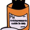 Pinposni Black Cat Medicine Bottle Enamel Lapel Pin Antidepressants Medical Prescription Metal Badge Brooch For Humorous Nurse Gift Clearance