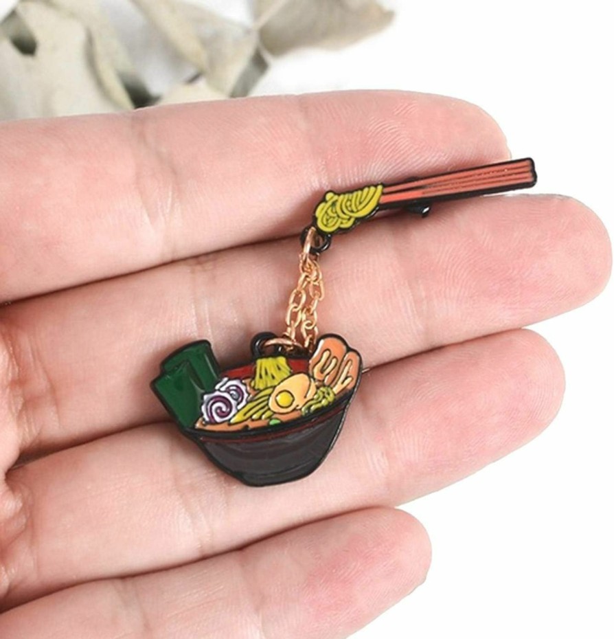 Magi gift Magi Gift Japanese Porpoise Ramen Enamel Pins Brooches With Chain Clothing Bag Lapel Pin Clearance