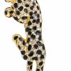 QUREZA Rhinestone Leopard Brooch For Women And Men Uni Pin Animal Brooch Pin Crystal Leopard Design Brooch Pin Jewelry Winter Coat Accessories Online