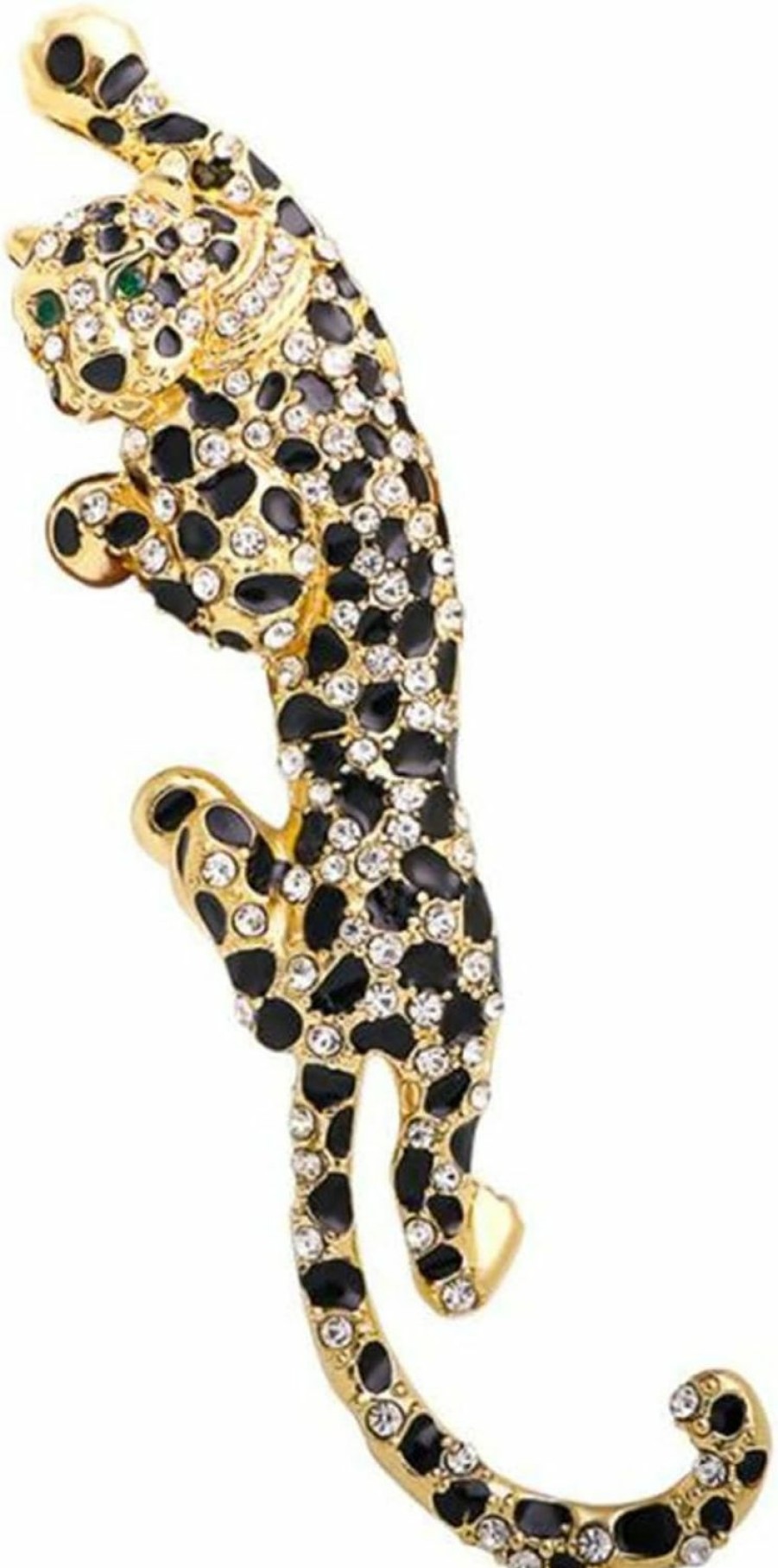 QUREZA Rhinestone Leopard Brooch For Women And Men Uni Pin Animal Brooch Pin Crystal Leopard Design Brooch Pin Jewelry Winter Coat Accessories Online