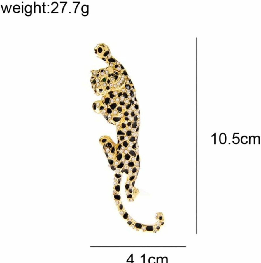 QUREZA Rhinestone Leopard Brooch For Women And Men Uni Pin Animal Brooch Pin Crystal Leopard Design Brooch Pin Jewelry Winter Coat Accessories Online