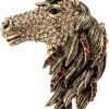 Szxc Szxc Jewelry Women'S Crystal Big Horse Brooch Pendant Necklace New