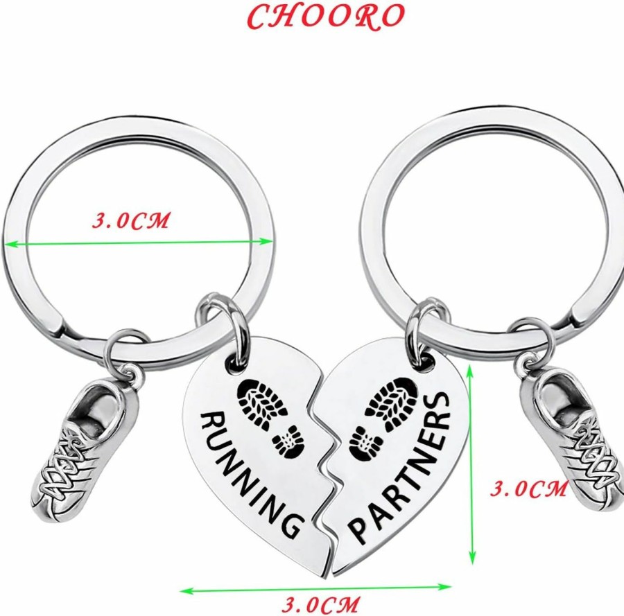 CHOORO Chooro Running Partners Set Of Two Runner Shoe Charm Keychain Half Marathon Gift Race Day Gifts For Runners Best