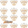 Tichso Small Crown Brooch Pins For Women Fashion Rhinestone Gold Silver Crown Brooch For Men Clearance