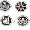 VEINTI+1 Veinti+1 Latte Coffee Brooch Set Retro Cartoon Enamel Brooch Pins Set For Uni Child Women'S Clothing Decorate(4Pc Coffee) Clearance