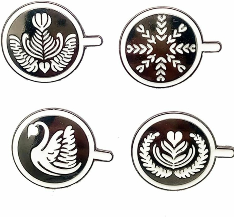 VEINTI+1 Veinti+1 Latte Coffee Brooch Set Retro Cartoon Enamel Brooch Pins Set For Uni Child Women'S Clothing Decorate(4Pc Coffee) Clearance