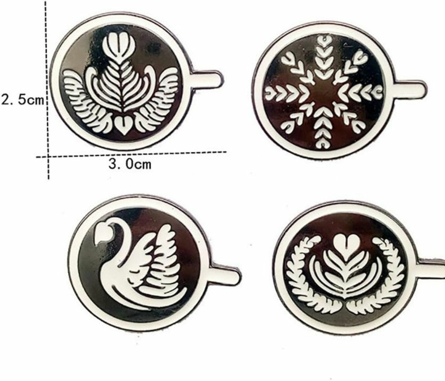 VEINTI+1 Veinti+1 Latte Coffee Brooch Set Retro Cartoon Enamel Brooch Pins Set For Uni Child Women'S Clothing Decorate(4Pc Coffee) Clearance