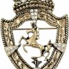 Fenni Jewelry Fenni Jewelry Vintage Gold Tone Crown Horse Pin Brooch Retro Crystal Shield Badge Lapel Pin For Men Women Online