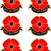 GUOYU 2 Pcs 6 Pcs 12 Pcs Red Poppy Pins Lapel Brooches Apparel Badges Pins For Women Girls On Veterans Day Memorial Day Remembrance Day Clearance