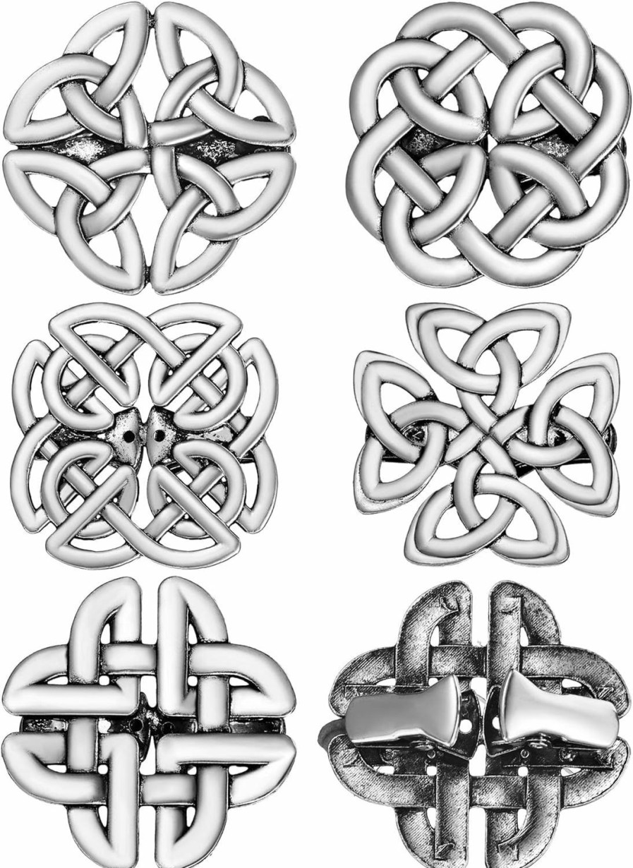 Sasylvia Sasylvia 5 Pcs Vintage Celtic Shawl Clips Retro Cardigan Sweater Shirt Clips Cloak Dress Clasp Shawl Pin Waist Tightening Brooch For Women Girls Clearance