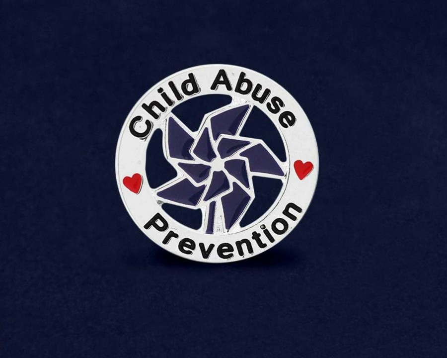 Fundraising For A Cause Fundraising For A Cause | Child Abuse Prevention Awareness Pins Pinwheel Lapel Pins For Child Abuse/Neglect Prevention Fundraising, Awareness, And Gift-Giving New