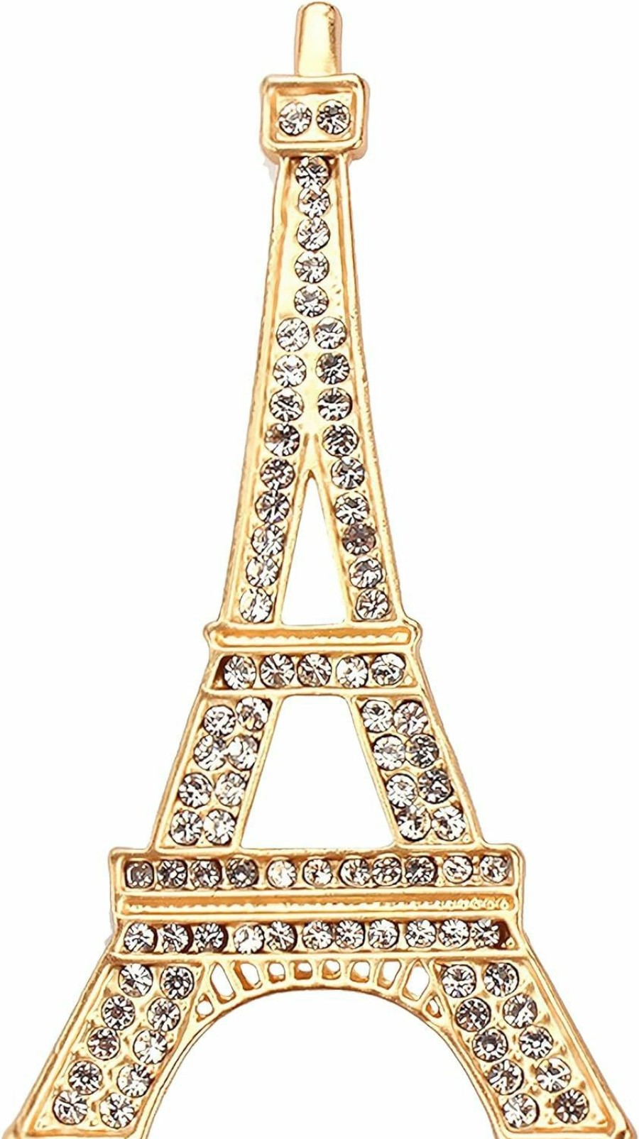 Gyn&Joy Gyn&Joy Clear Crystal Cz Paris Eiffel Tower Fashionable Jewel Pin Brooch Hot