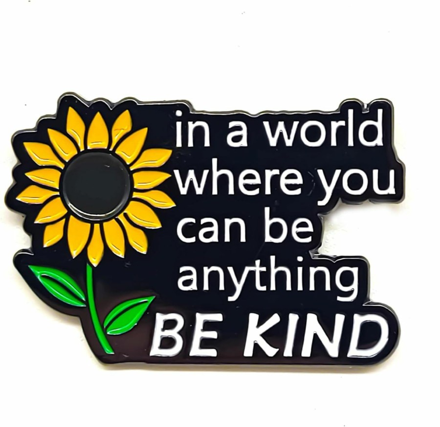 SKYFENGCN In A World Where You Can Be Anything Be Kind - Literature Series - Enamel Lapel Pin - Plated Badge For Clothing, Bags, And Lanyards Online