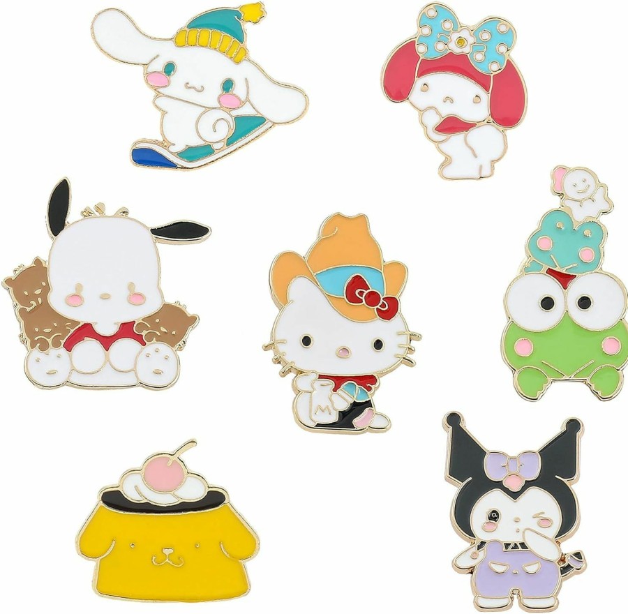 Koiswim Koiswim 7 Pcs Cute Kitty Enamel Pins Charms For Backpack Clothing Jacket Lapel Hat Beanie Decoration Gift Best