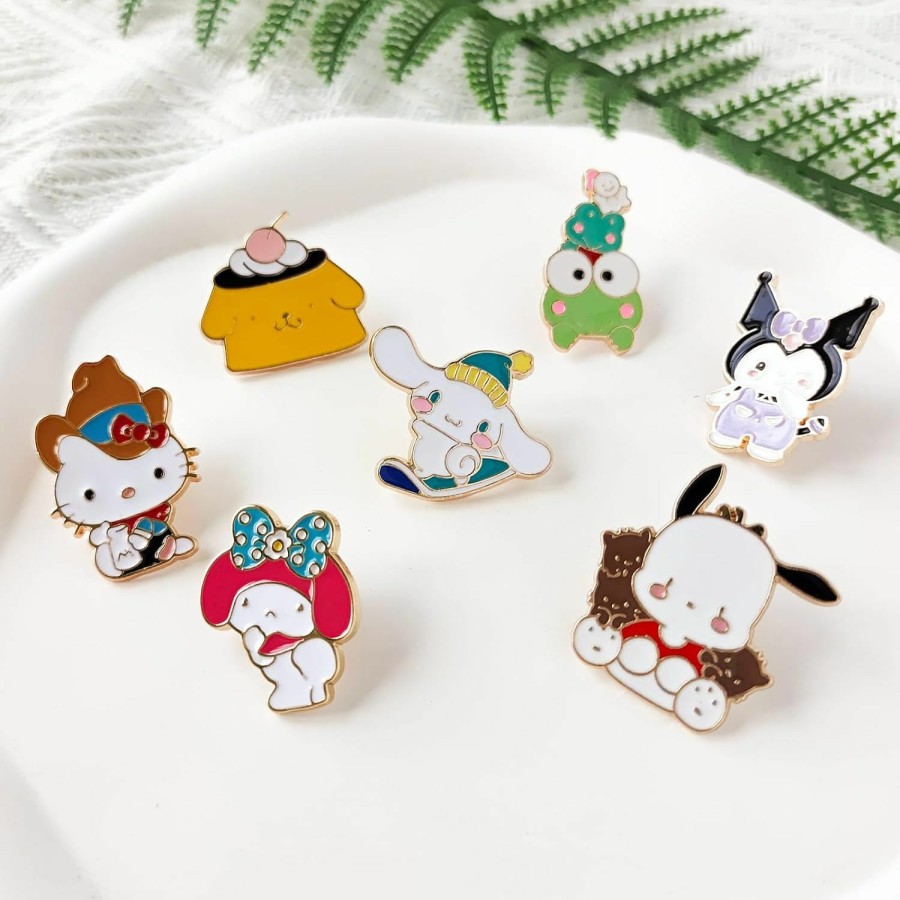 Koiswim Koiswim 7 Pcs Cute Kitty Enamel Pins Charms For Backpack Clothing Jacket Lapel Hat Beanie Decoration Gift Best