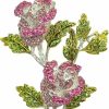 Gyn&Joy Gyn&Joy Women'S Austrian Crystal Bridal Eternity Rose Flower Brooch Hot