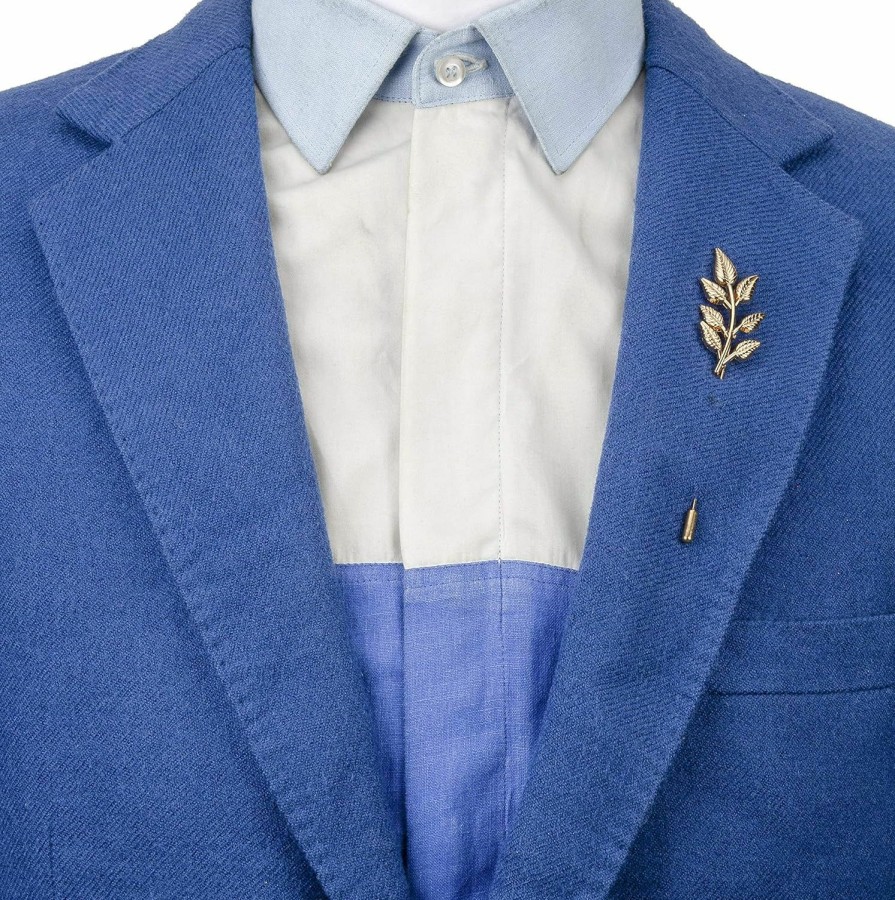 Knighthood Knighthood Elegant Leaf Plant Suit Collar Lapel Pin Brooch For Uni Online