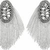 FENICAL Fenical Tassel Epaulet Rhinestone Shoulder Board Costume Shoulder Badge Decor For Man Women(Gold) Hot