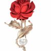 Yoursfs Yoursfs Floral Brooch Pin 18K Gold Plated Flower Decorative Garment Dress Jewelry For Women Cocktail Party Accessory Brooches Pin Hot