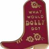 GQN Kupool What Would Dolly Do? Cowboy Boot Metal Brooch Pin Country Music Boots Hard Enamel Lapel Pin Badge For Bookbags Best