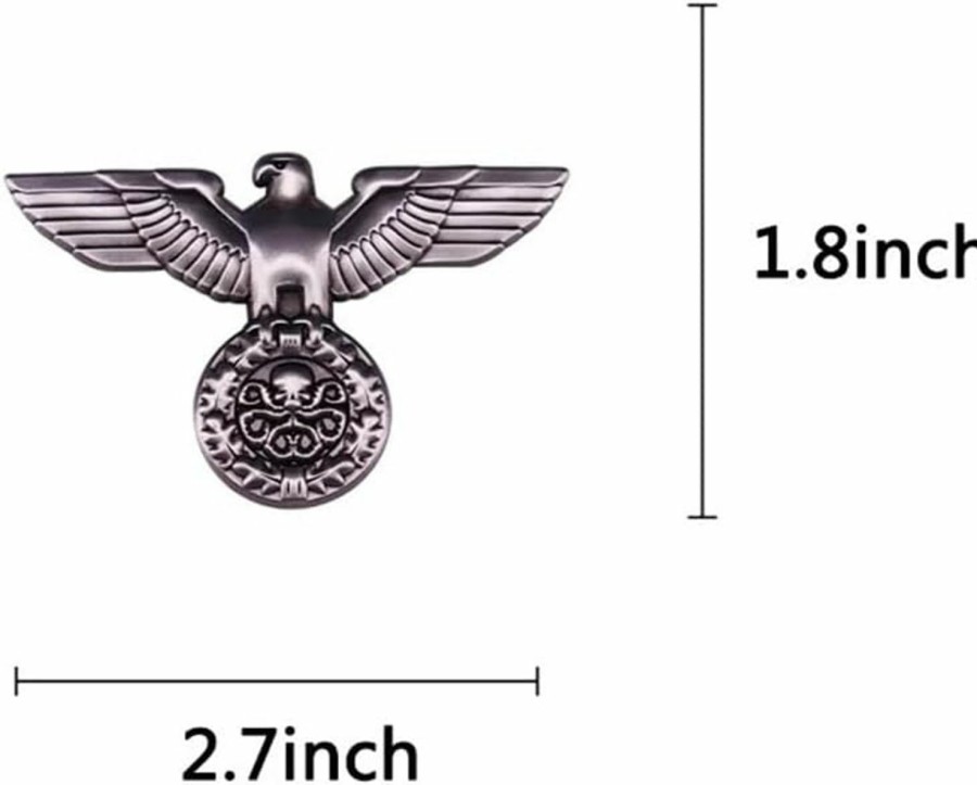 HUAQIGUO Wwii German Visor Cap Eagle Badge Ww2 Germany Metal Brooch Wwii Germany Brooch Military Army Jewelry Accessory Best