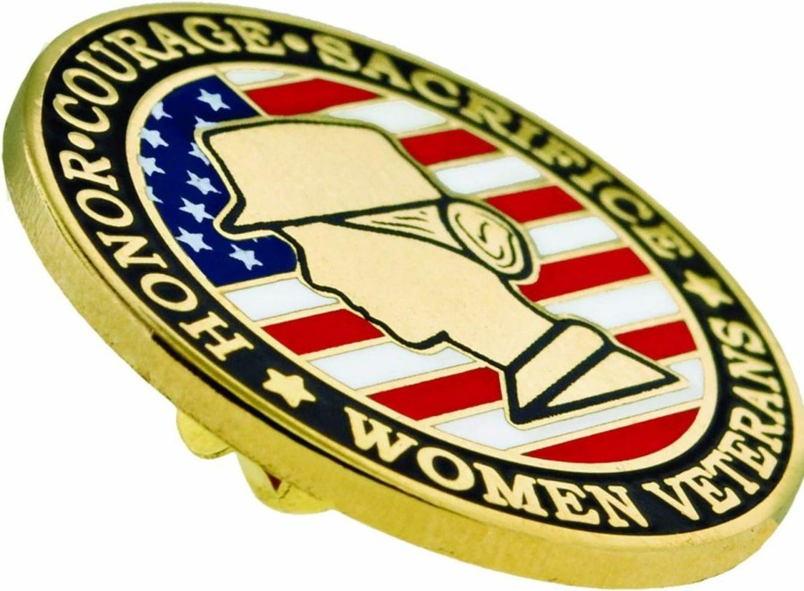 PinMart Pinmart Veteran Pin Patriotic American Lapel Or Hat Pin Proud To Be Retired Army, Navy, Air Force Or Marine Corps Gold Plated Enamel Pin With Secure Clutch Back Hot