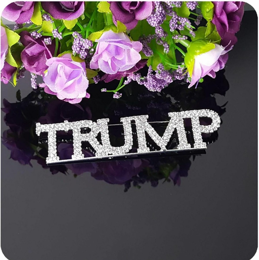 NA Na Blingbig Size Of Crystal Trump Letter Brooch Pin Handmade Jewelry Brooches New