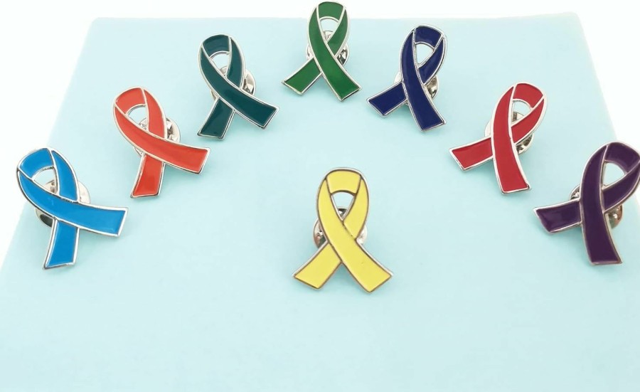 Mzztino 100Pcs Green Awareness Ribbon Pins Mental Health Awareness Enamel Lapel Pin Green Ribbon Brooch Hope Pins Best