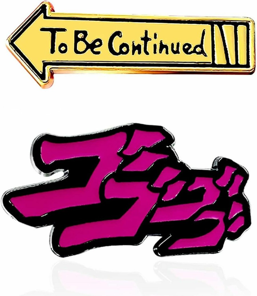 Mullike Jjba Jojo Enamel Brooch Pins To Be Continued Pins Kujo Jotaro Hat Cosplay Metal Badge Golden Pins For Teens Women Men Wholesale