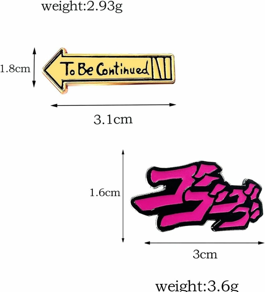 Mullike Jjba Jojo Enamel Brooch Pins To Be Continued Pins Kujo Jotaro Hat Cosplay Metal Badge Golden Pins For Teens Women Men Wholesale