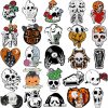 fiintrwa 25 Pcs Halloween Enamel Pins For Backpack, Cute Lapel Enamel Pins Anime Cat Skull Spooky Skeleton Enamel Pins Set Punk Horror Goth (25 Pcs) Online