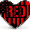 MHXYZHW R.E.D Remember Everyone Deployed Red Friday Heart Lapel Pin Art Badge Brooch Jewelry Clothing Hats Bags Decoration For Wedding Gift Hot