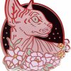 pmkvgdy Sphinx And Flower Hairless Cat Brooch Pins Enamel Cartoon Metal Badges Lapel Pin Cute Animals Brooches Badges For Women Men Fashion Pin Jewelry Gifts For Friends, Gold Hot