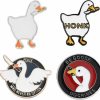 feimeng jewelry Goose Honk Knife Enamel Pins - 4Pcs Cartoon Game Naughty Goose Metal Brooches, Fashion Lapel Pins Badges Backpack Hat Accessories Wholesale