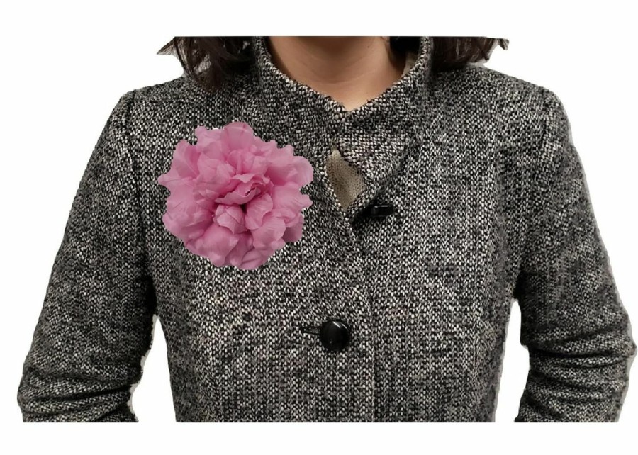 M&S Schmalberg M&S Schmalberg Handmade Camellias Flower Hair Clip And Brooch Pin Elegant Flower Accessory American Made In New York'S Garment Center Camellia (Black) Clearance