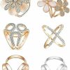 123Arts 123Arts 6Pcs Women Scarf Rings Fashion Faux Pearl Rhinestone Buckle Clips Online