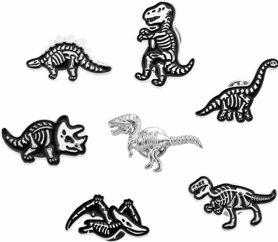 Ornaland Ornaland 5Pcs/7 Pcs Dinosaur Broochs Pins Enamel Skeleton Dinosaur Pin Set Animal Lapel Pins Accessory For Backpacks Badges Hats Bags Best