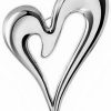 EUDAIMIA Eudaimia Brooch Pins Heart Silver Cute Lapel Hijab Brooches For Women Fashion Jewelry Gift Best