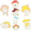 Gillna Cute Enamel Brooch Pins Sets Cartoon Mushroom Brooches Cat Frog Hedgehog Animal Plant Brooch Pin For Backpack Clothes Diy Party Decoration Online