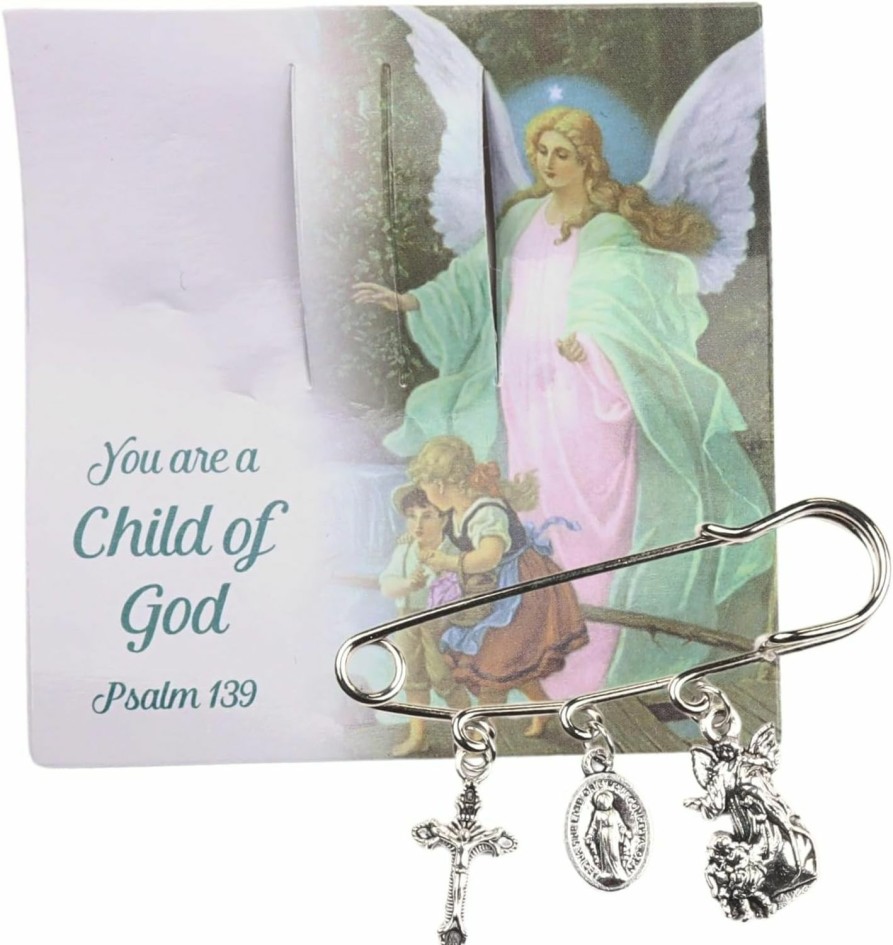 Needzo Miraculous You Are A Child Of God, Pslam 139 Bible Verse Brooch, Baptism And First Communion Gifts, 2.12 Inches Clearance